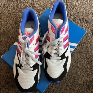 Adidas Ultra Tech White Shock Pink Black Men's Size 10 NEW! AQ1190
